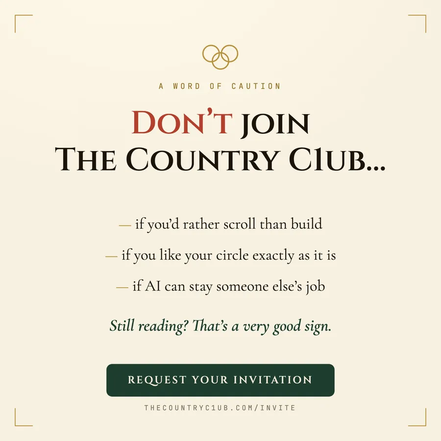Ad: reverse psychology, don't join