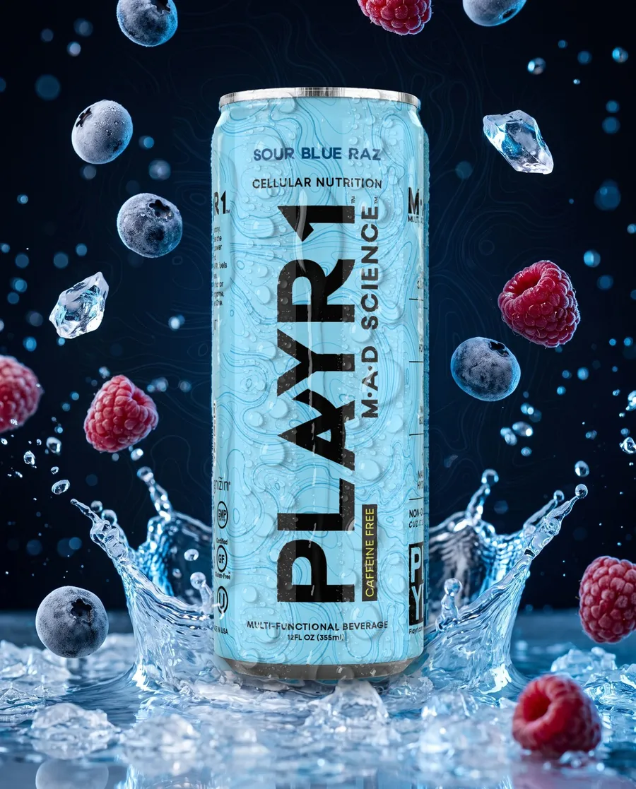 PLAYR1 Sour Blue Raz can hero