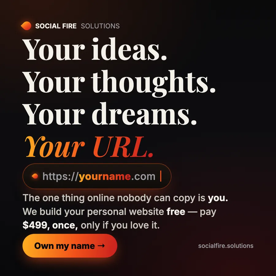 Ad: your ideas, your thoughts, your dreams, your URL